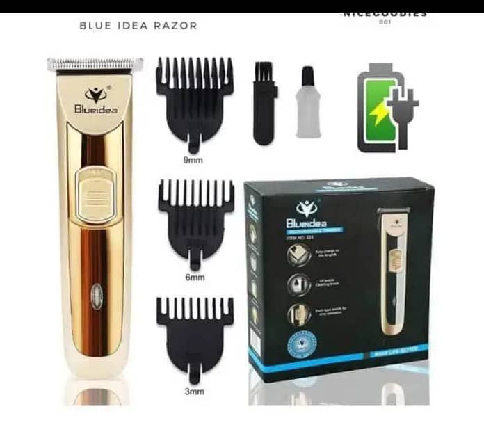 Blueidea Professional Rechargeable Hair Trimmer & Razor – Precision Grooming Kit with Guard Combs