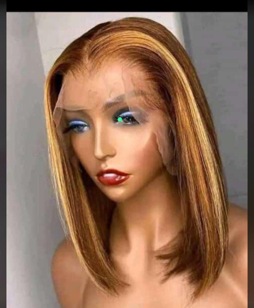 The "Honey Glow" Highlighted Lace Front Bob