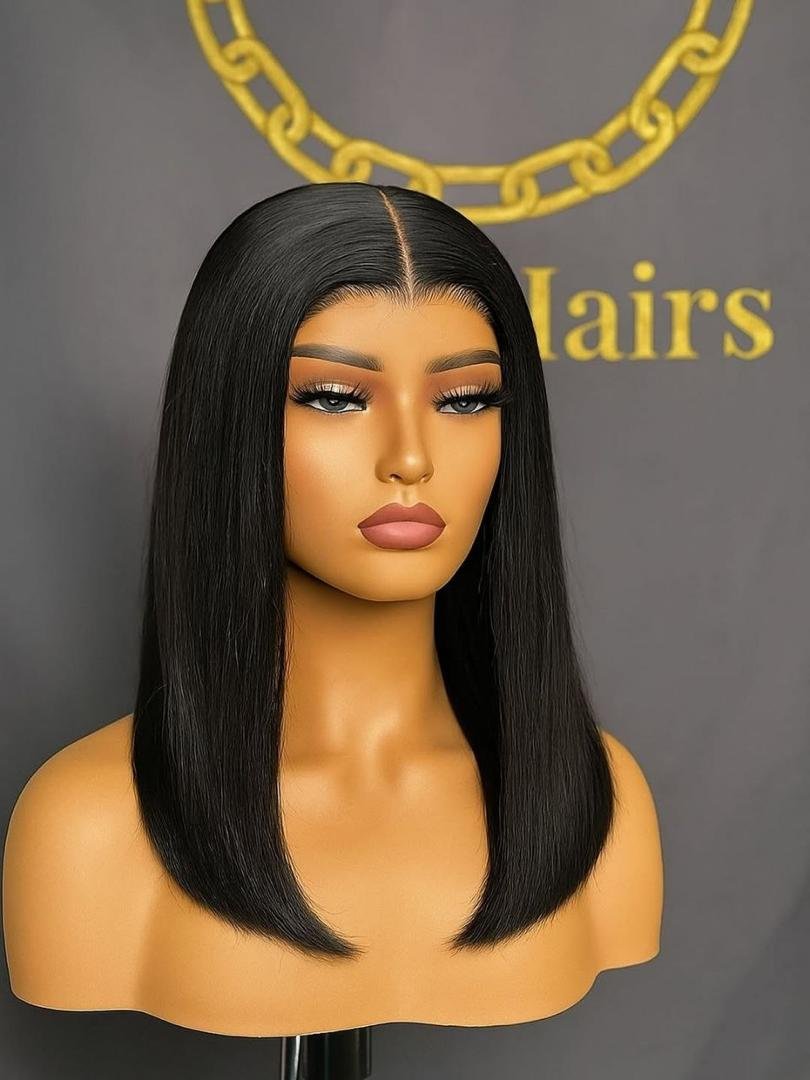 ✨ Full Closure Bob Wig – 14 Inches (Human Hair) ✨