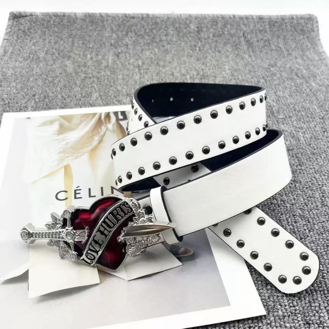 ⚔️ EDGE & ATTITUDE: "LOVE HURTS" DAGGER HEART BELTS ⚔️ 4