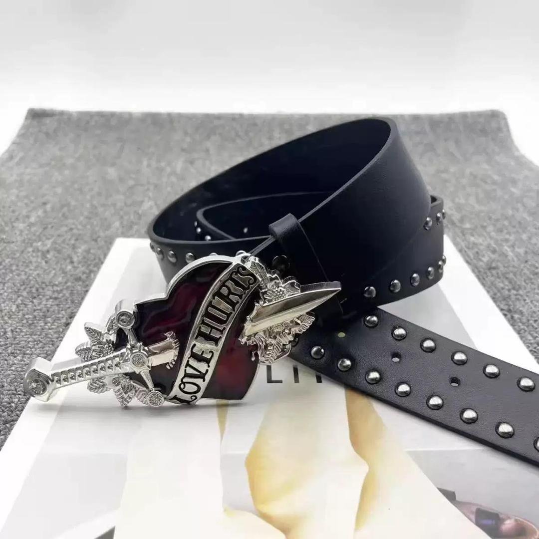 ⚔️ EDGE & ATTITUDE: "LOVE HURTS" DAGGER HEART BELTS ⚔️ 5
