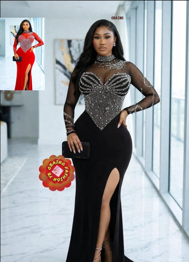 ✨ THE SHOWSTOPPER: Rhinestone Embellished Illusion Gown ✨