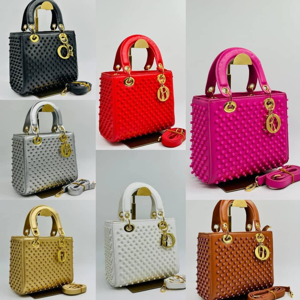 Lady Dior Inspired Studded Handbags – Elegant 2-Way Mini Tote
