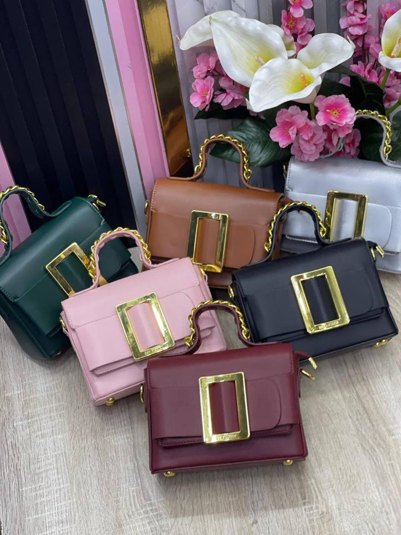 Luxury Zammy Designer-Inspired Handbag – Elegant Square Buckle Satchel